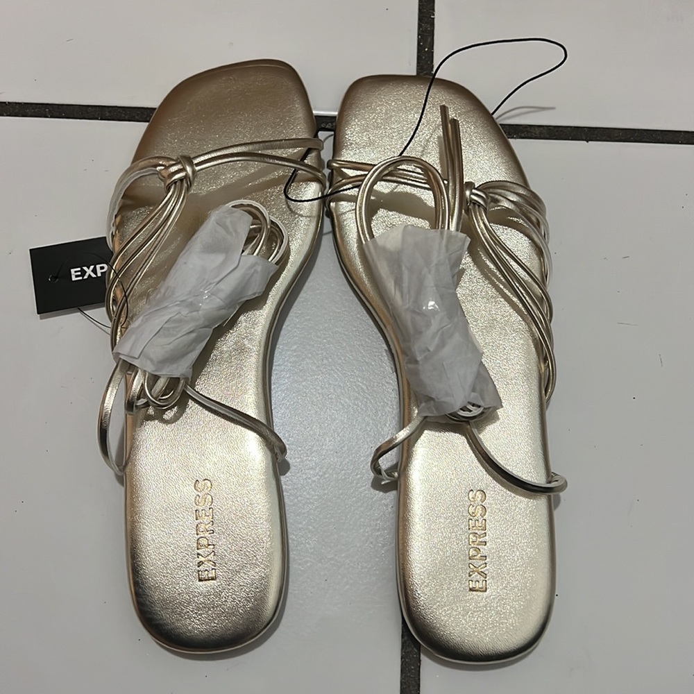 Express Strappy Tie-Up Sandals - Picture 4 of 6